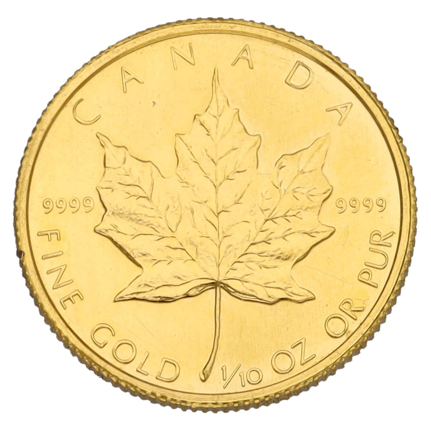 24ct Gold Canada Maple 1/10 OZ Coin 1982