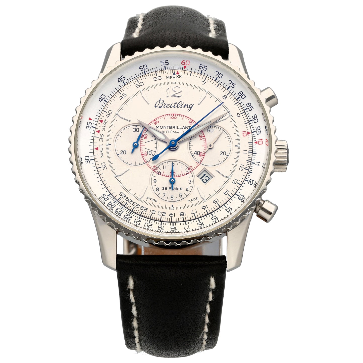 Breitling Montbrillant A41330 38mm Stainless Steel Watch