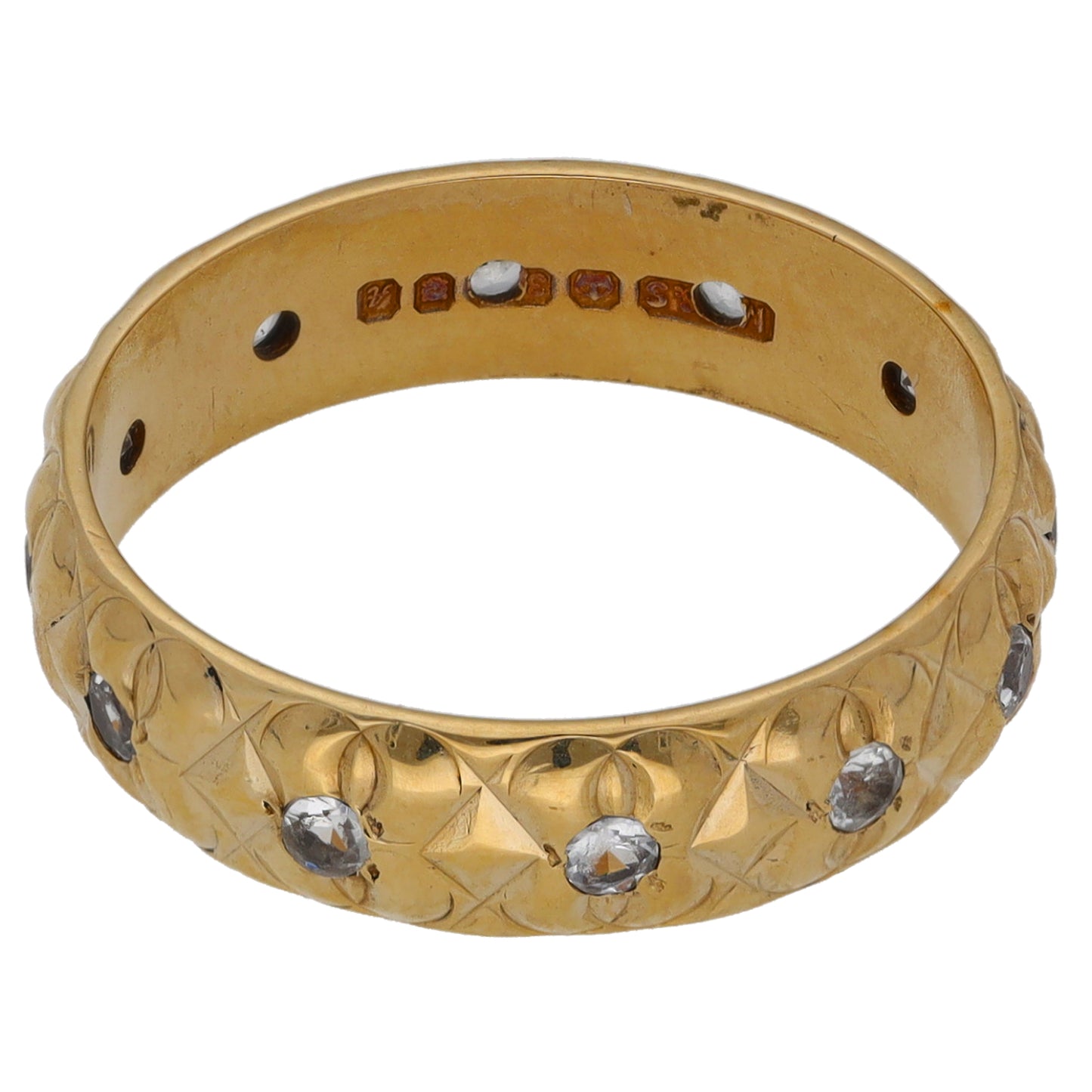9ct Gold Cubic Zirconia Eternity Ring Size K