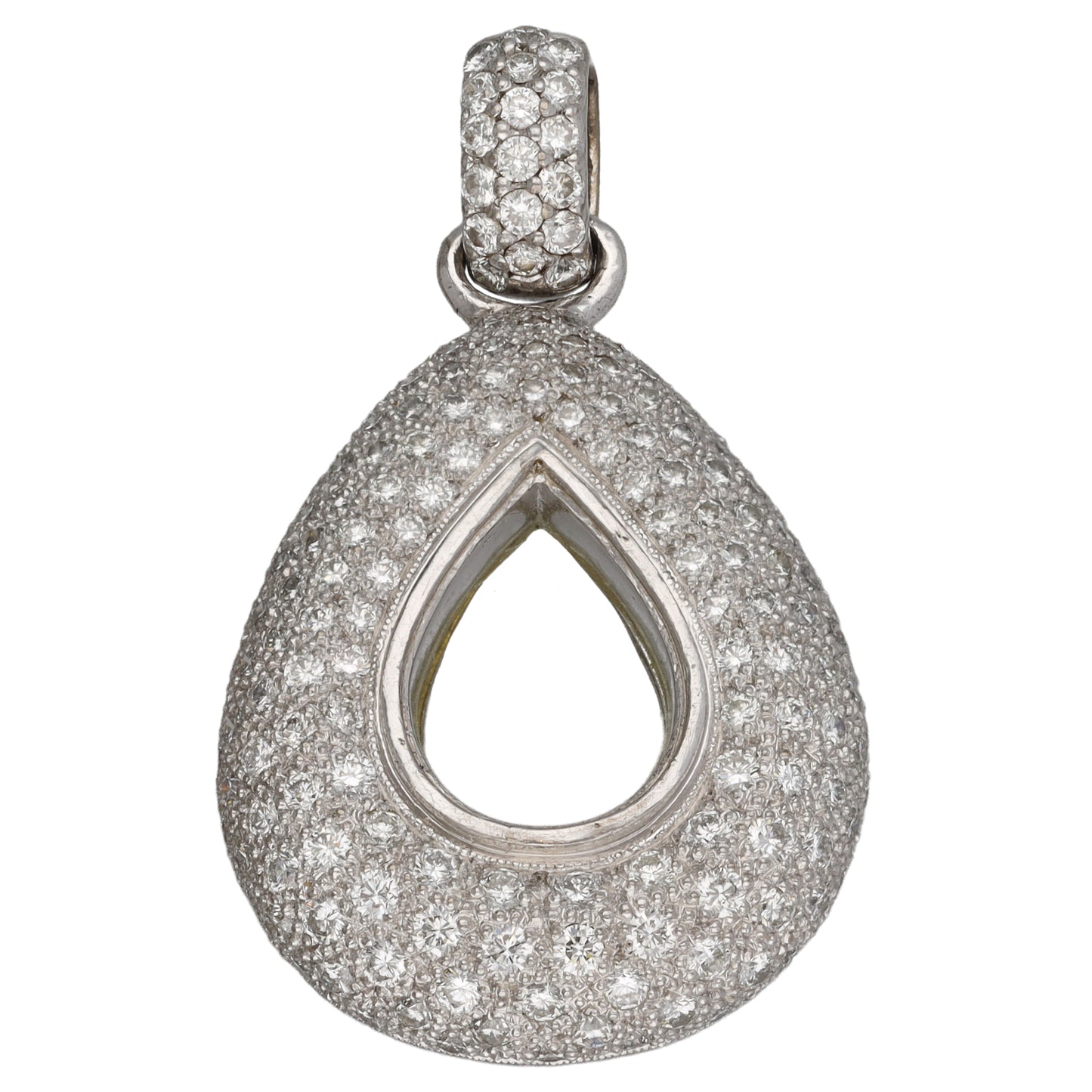18ct White Gold 4.18ct Diamond Dress/Cocktail Pendant