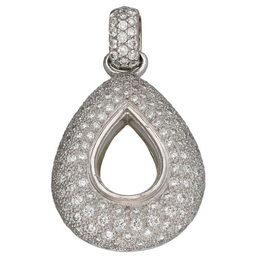 18ct White Gold 4.18ct Diamond Dress/Cocktail Pendant