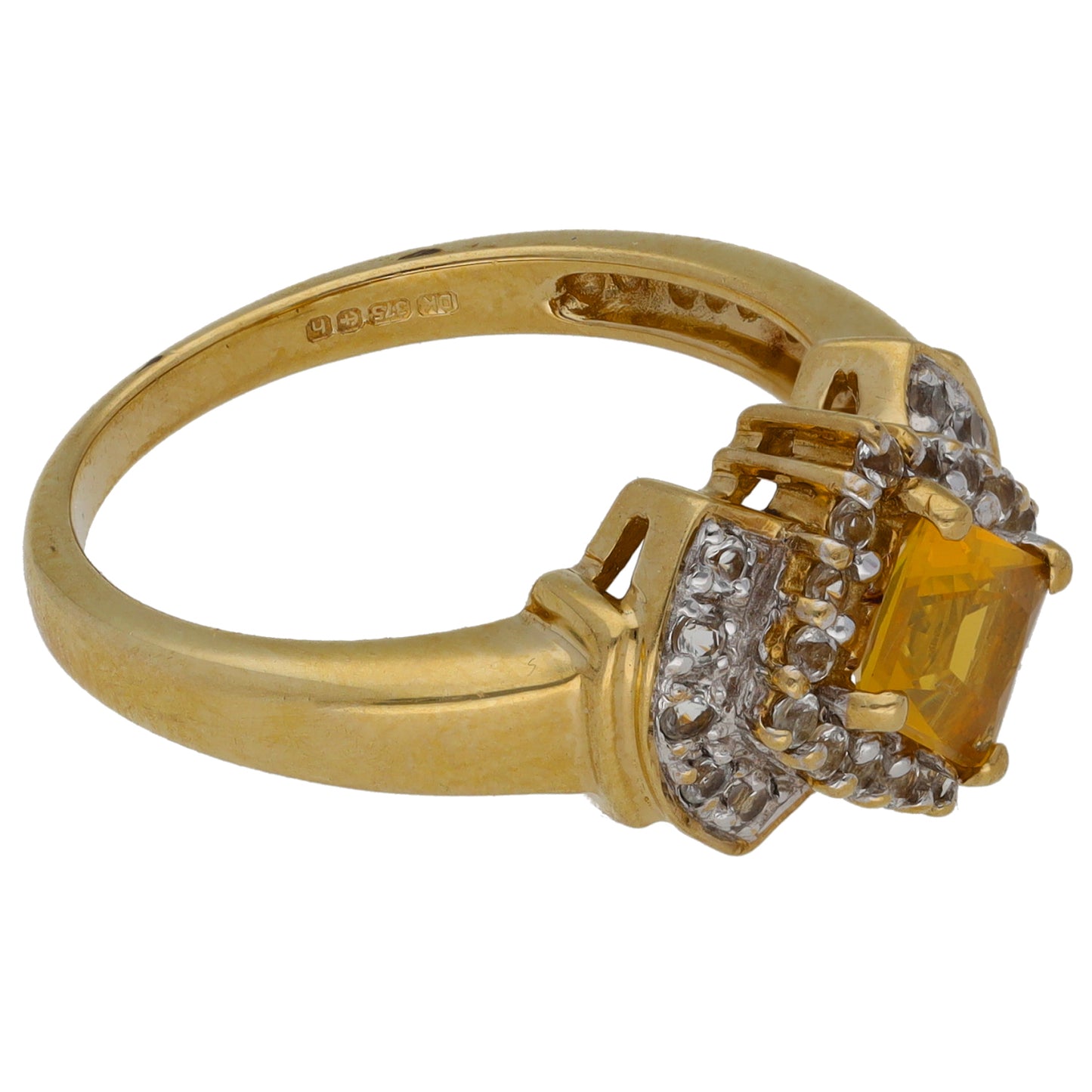9ct Gold Opal & Imitation Dress/Cocktail Ring Size N