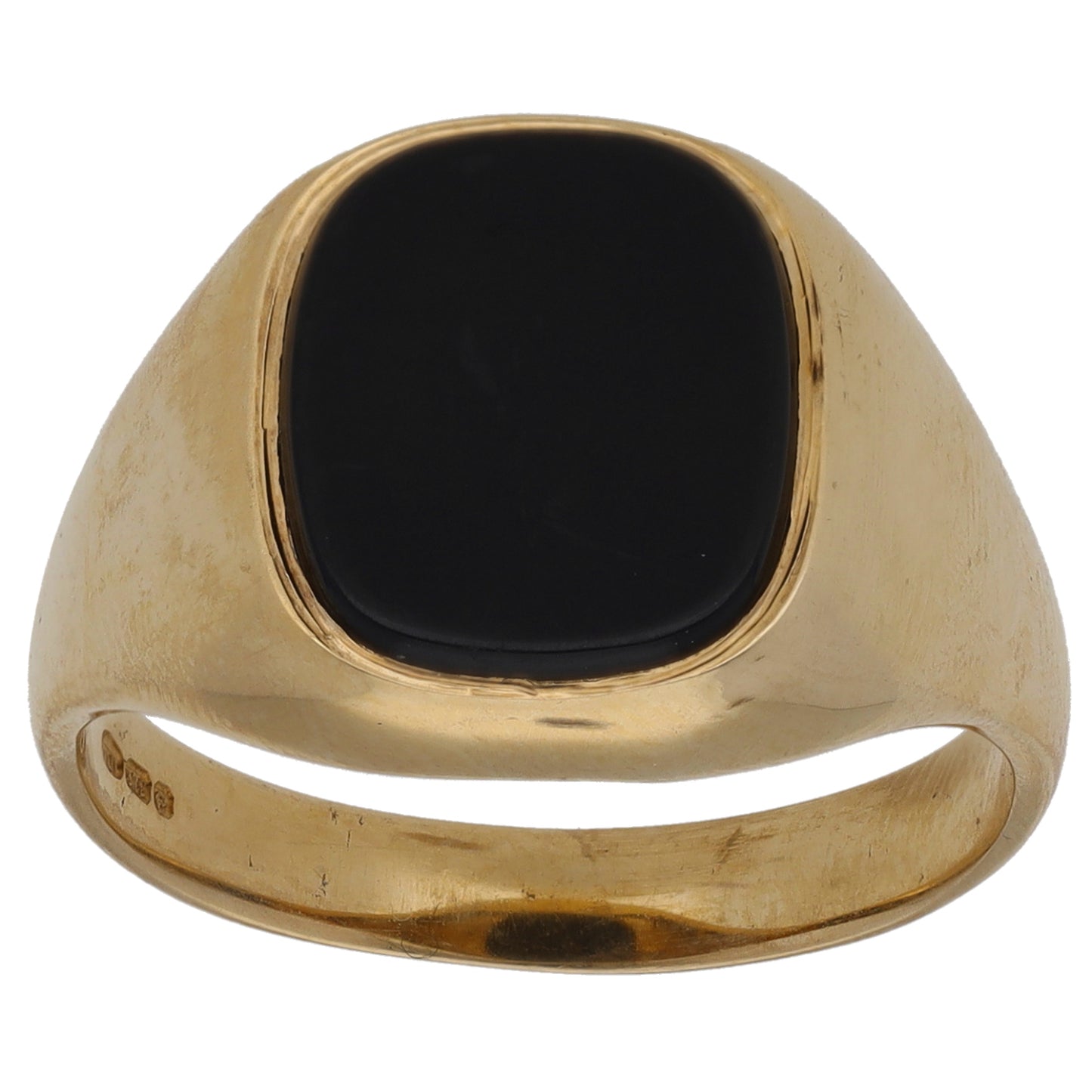 9ct Gold Onyx Signet Ring Size P