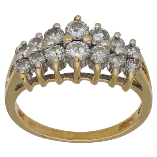 14ct Gold 0.58ct Diamond Dress/Cocktail Ring Size M