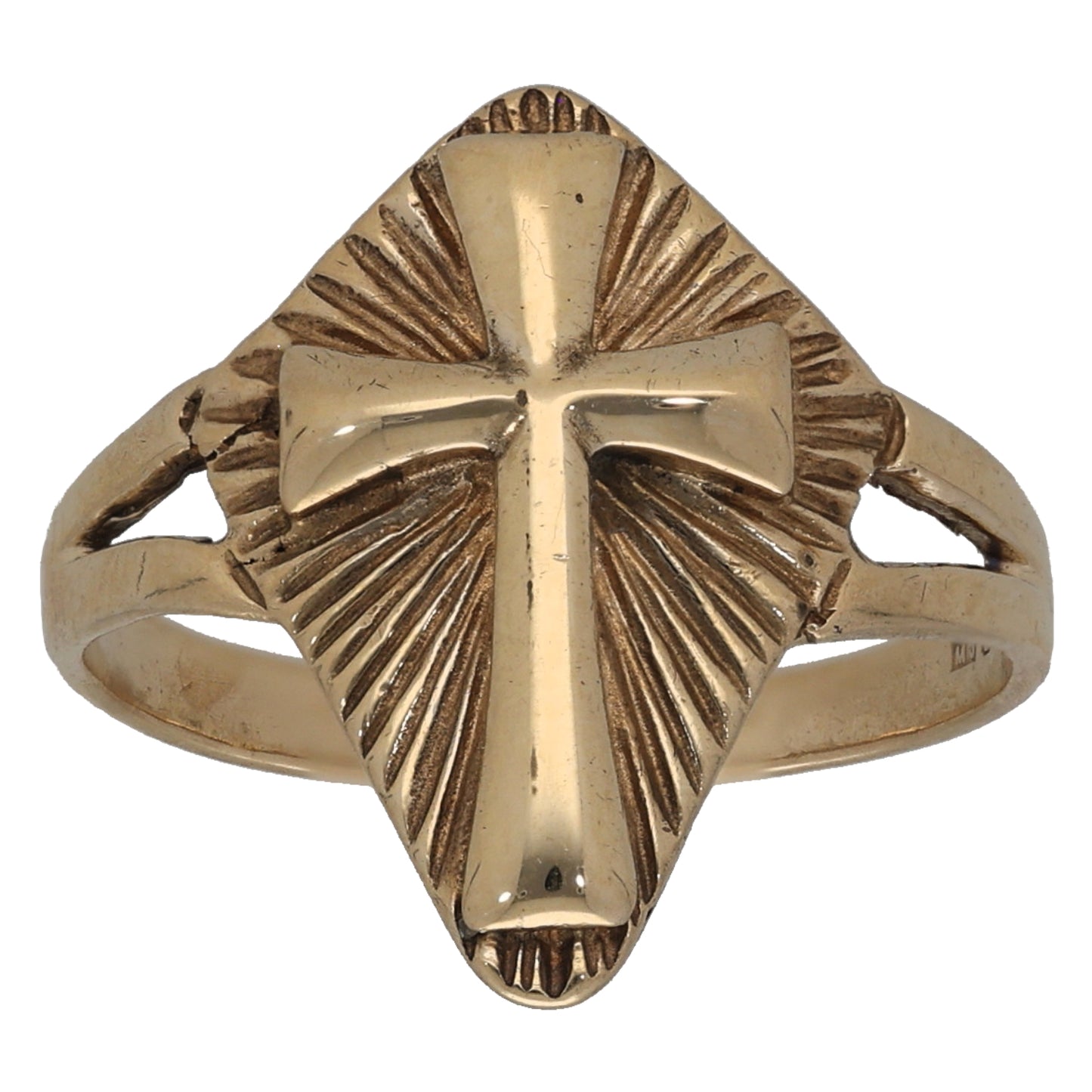 9ct Gold Emblem Ring Size P