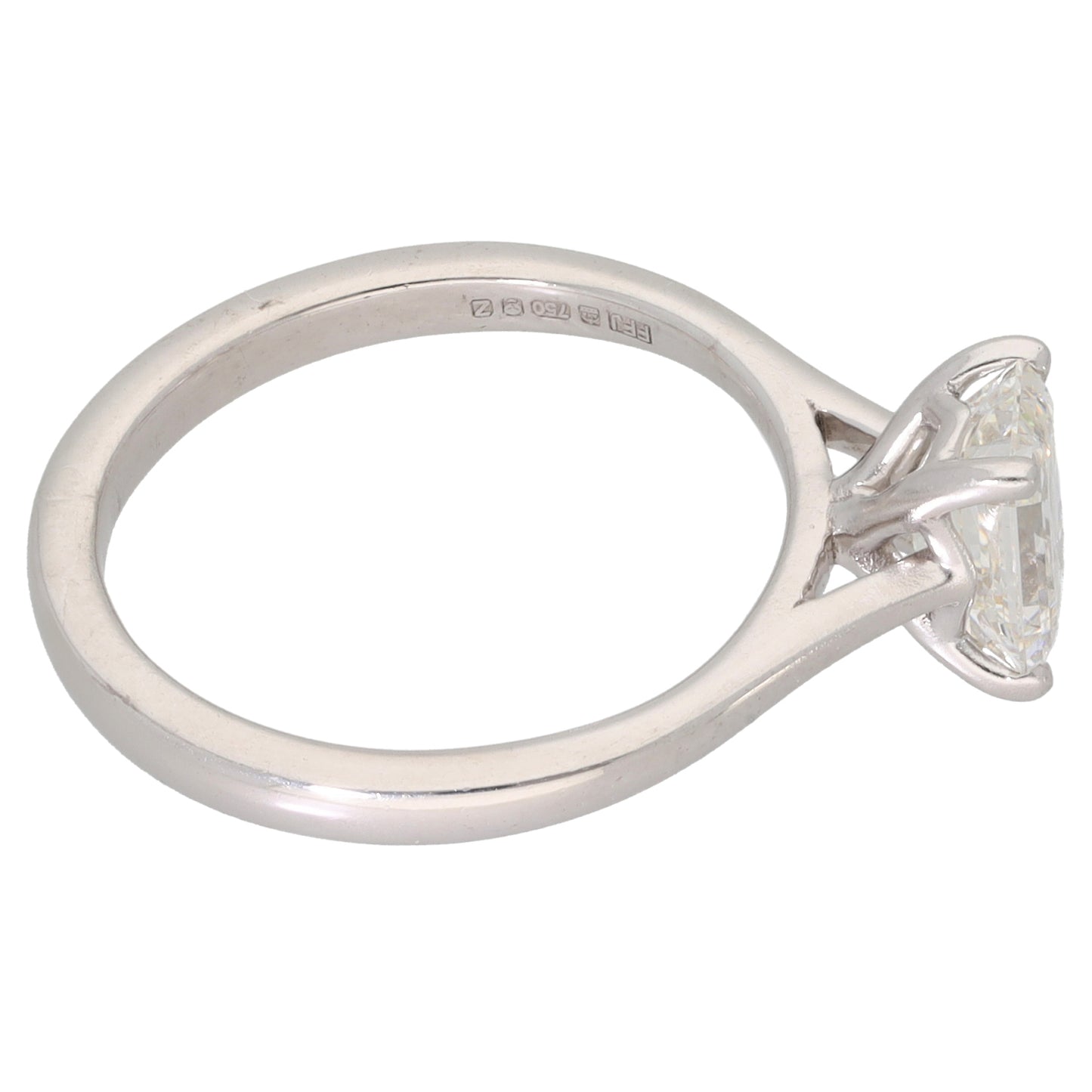 18ct White Gold 1.25ct Diamond Solitaire Ring Size L