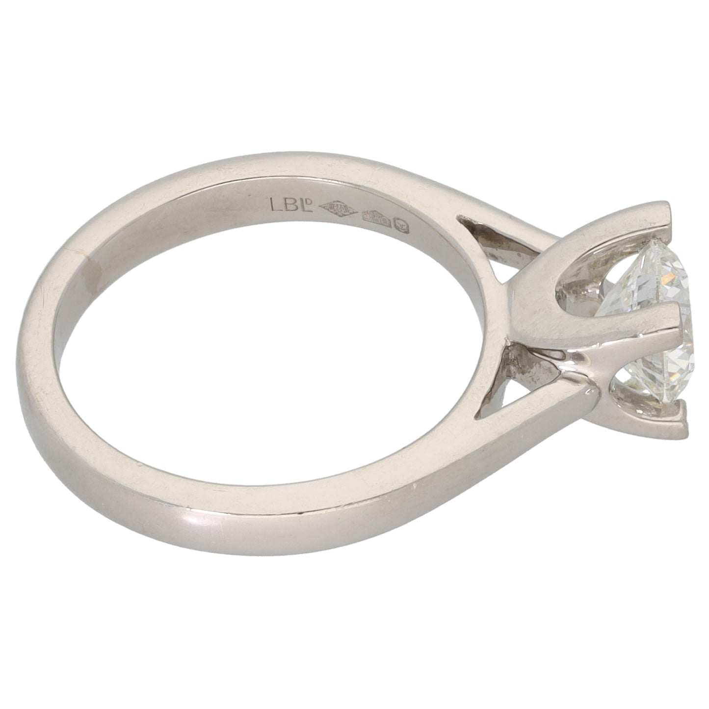 Platinum 1.00ct Diamond Solitaire Ring Size K
