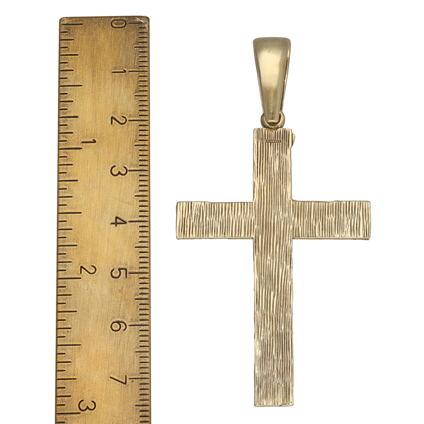 9ct Gold Cubic Zirconia Cross Pendant