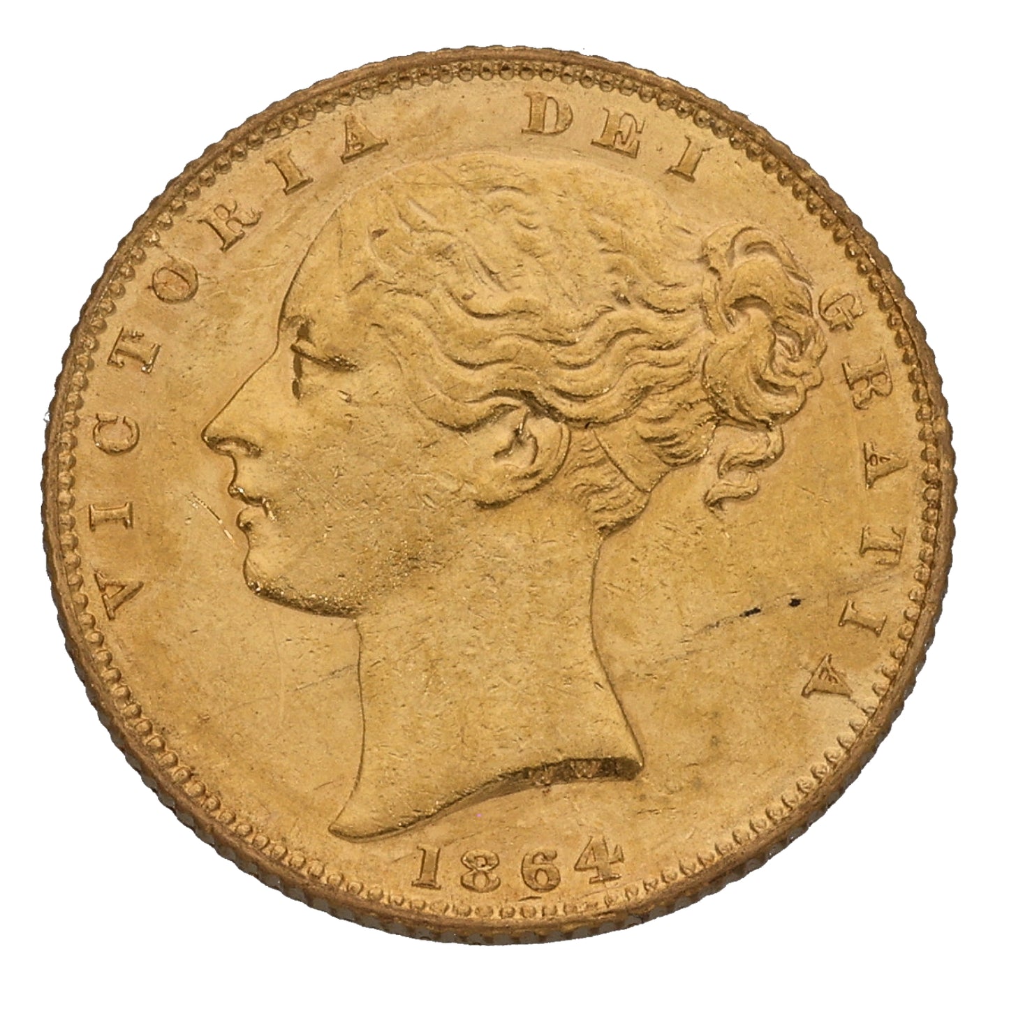 22ct Gold Queen Victoria Full Sovereign Coin 1864