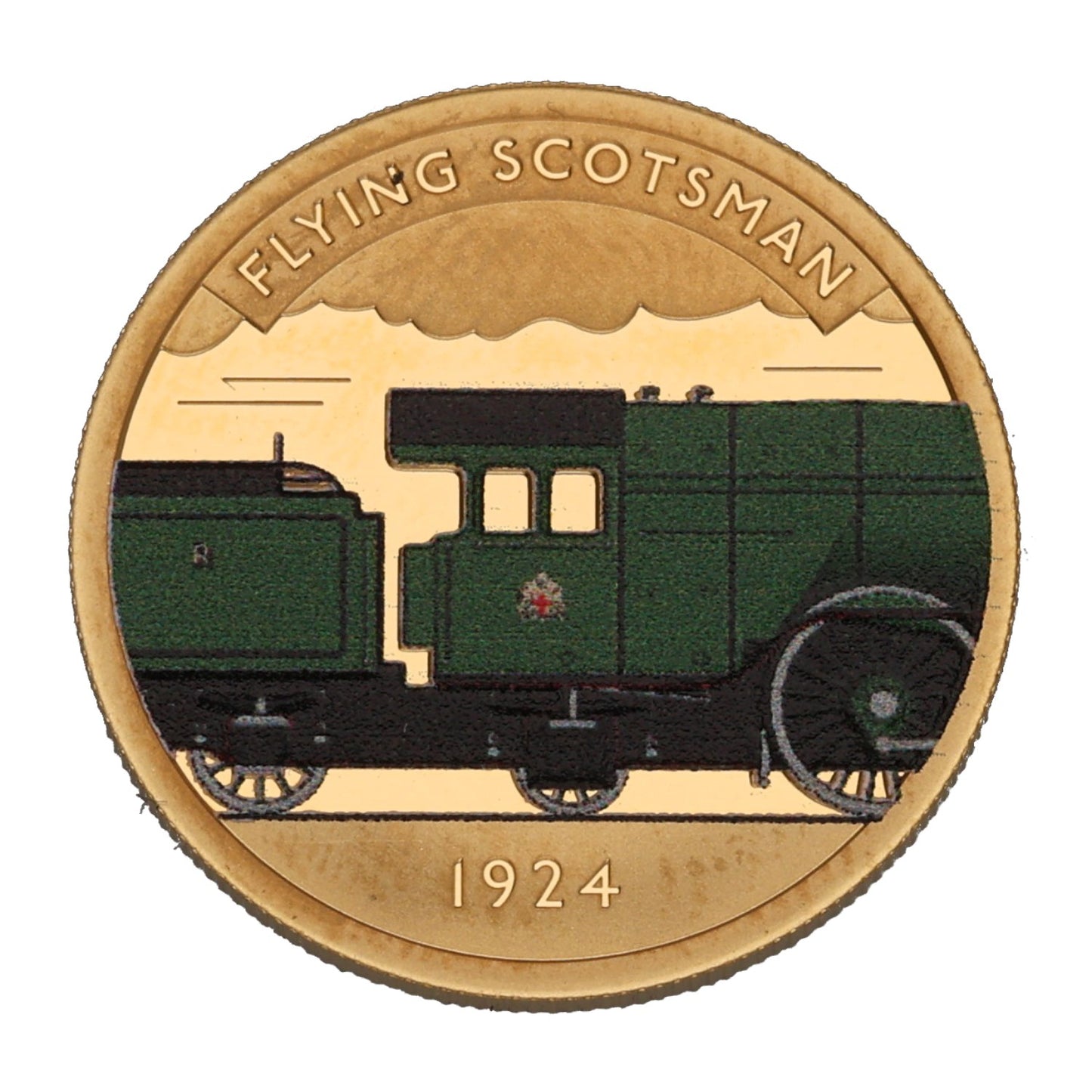 22ct Gold Flying Scotsman Half Sovereign Coin 2024