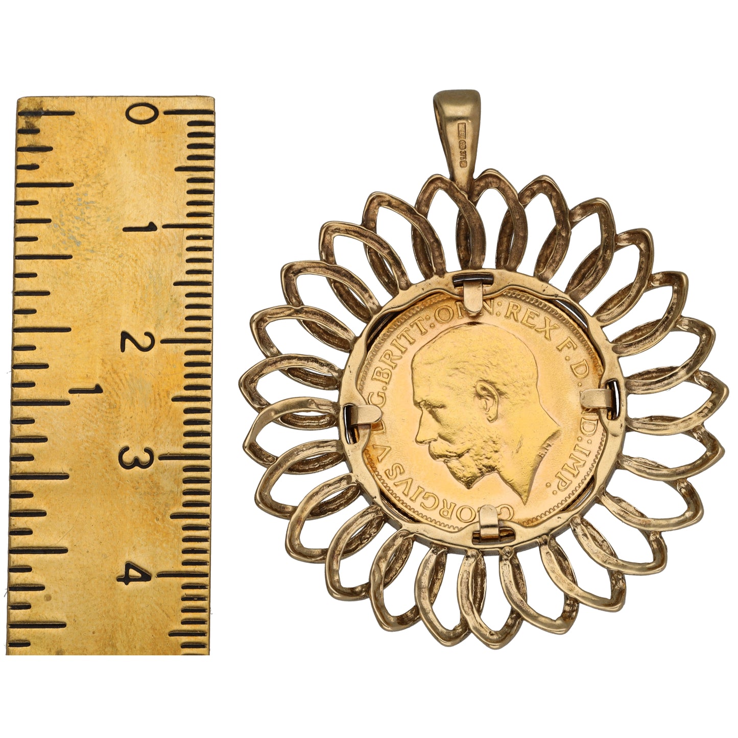 9ct Gold Full Sovereign Coin Pendant