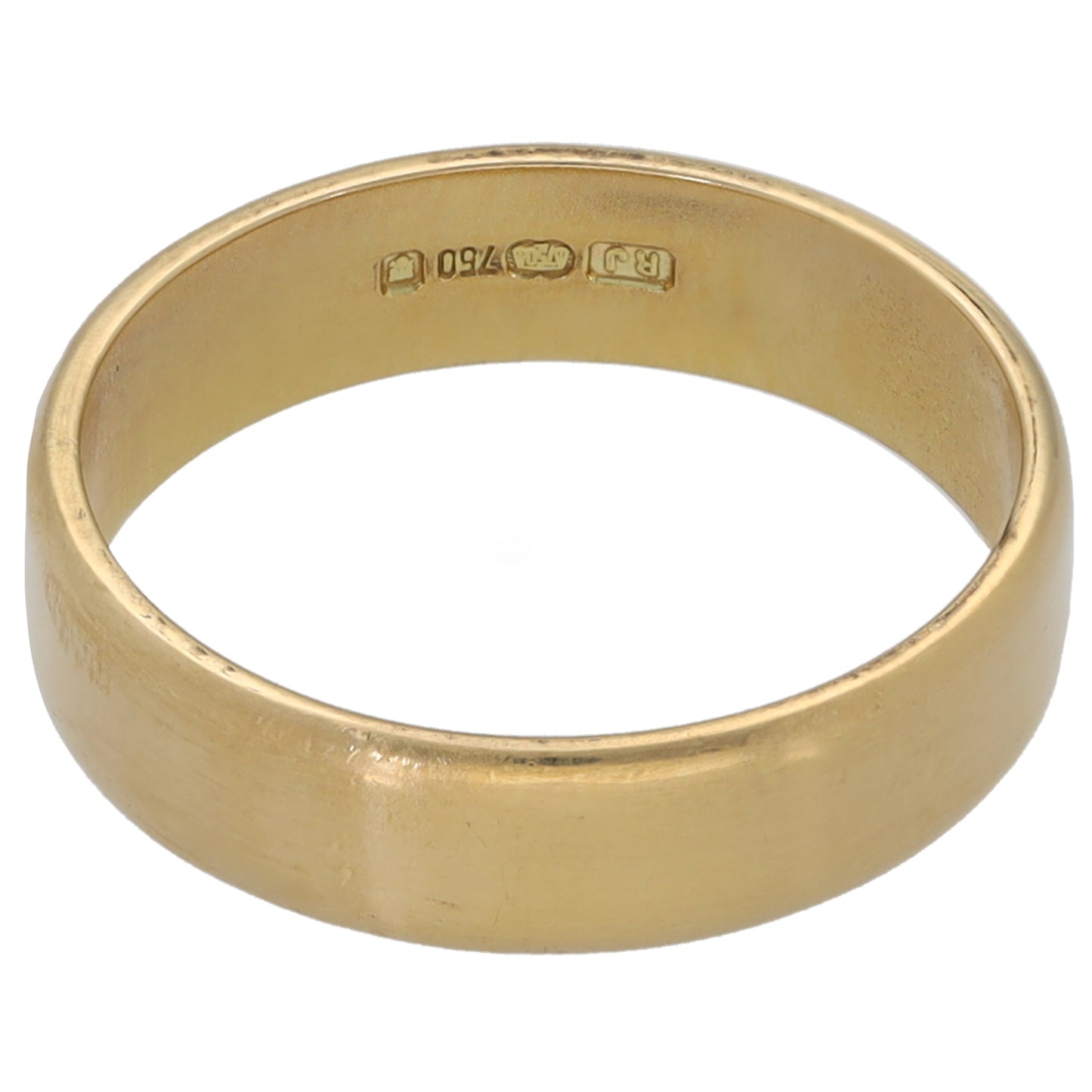 18ct Gold Plain Wedding Ring Size O