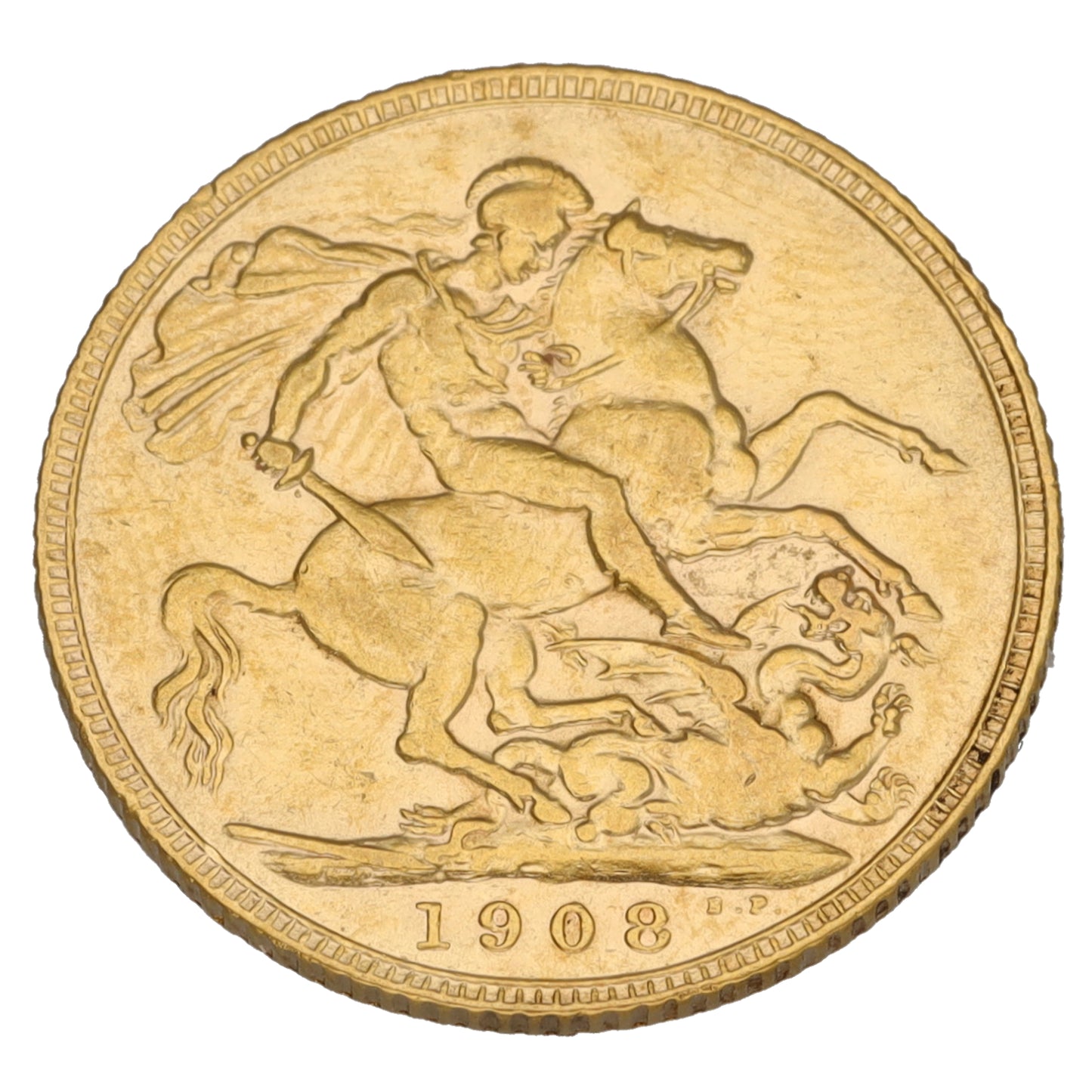 22ct Gold King Edward VII Full Sovereign Coin 1908