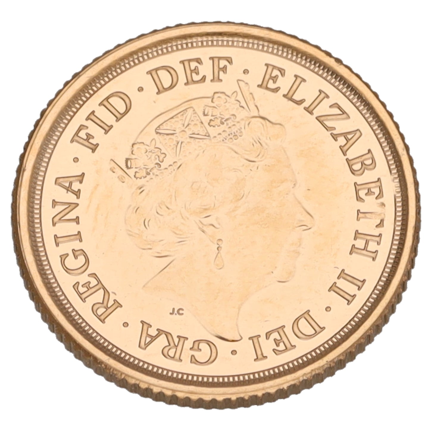 22ct Gold Queen Elizabeth II Quarter Sovereign Coin 2022