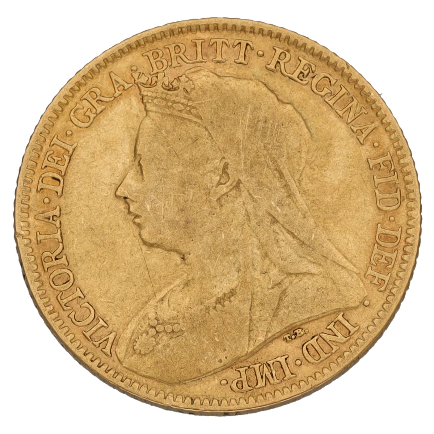22ct Gold Queen Victoria Half Sovereign Coin 1897