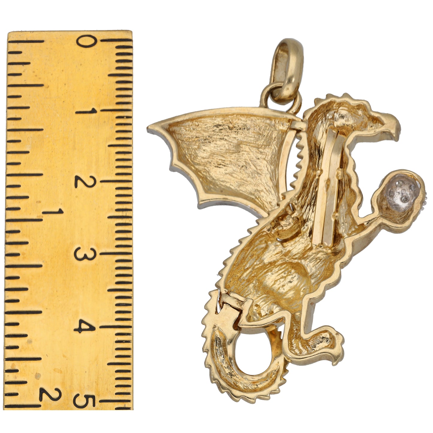 9ct Gold 0.07ct Diamond Dragon Pendant
