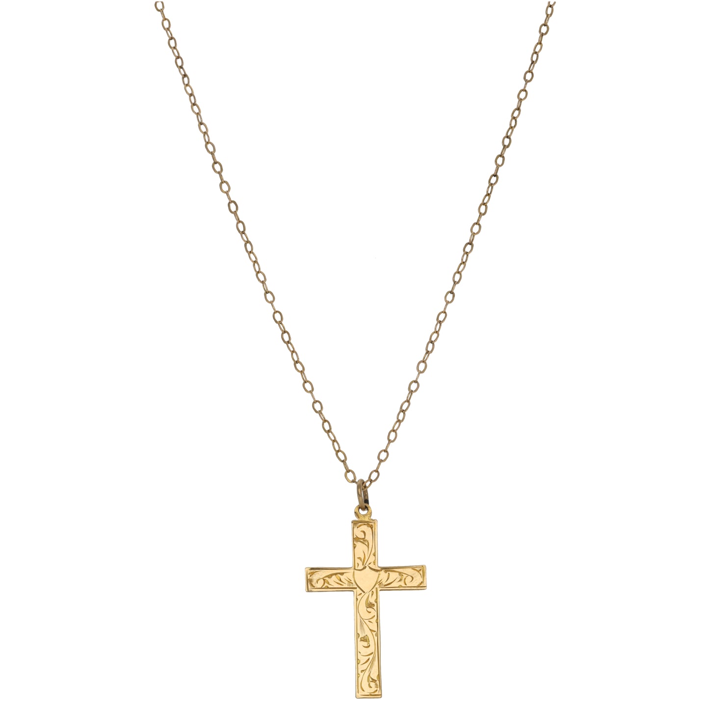 9ct Gold Cross Pendant With Chain