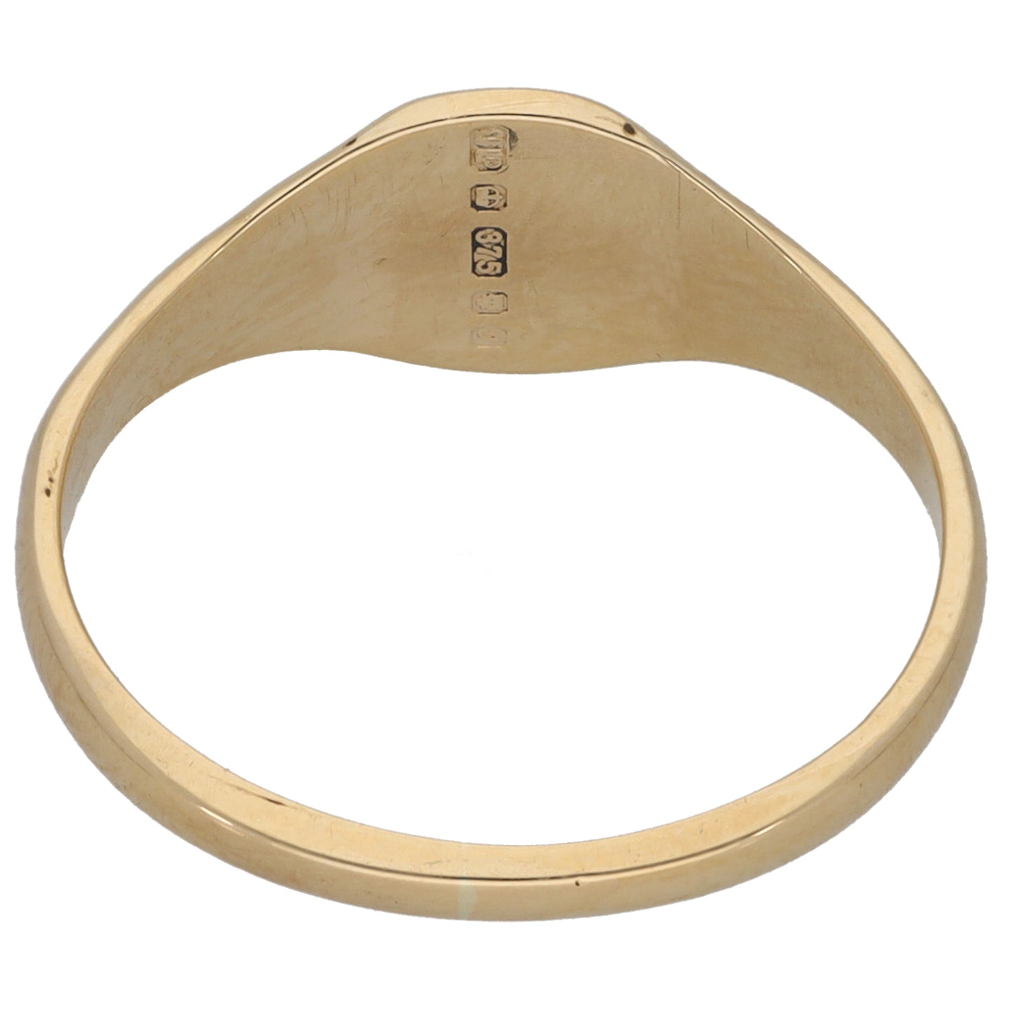 9ct Gold Patterned Signet Ring Size O