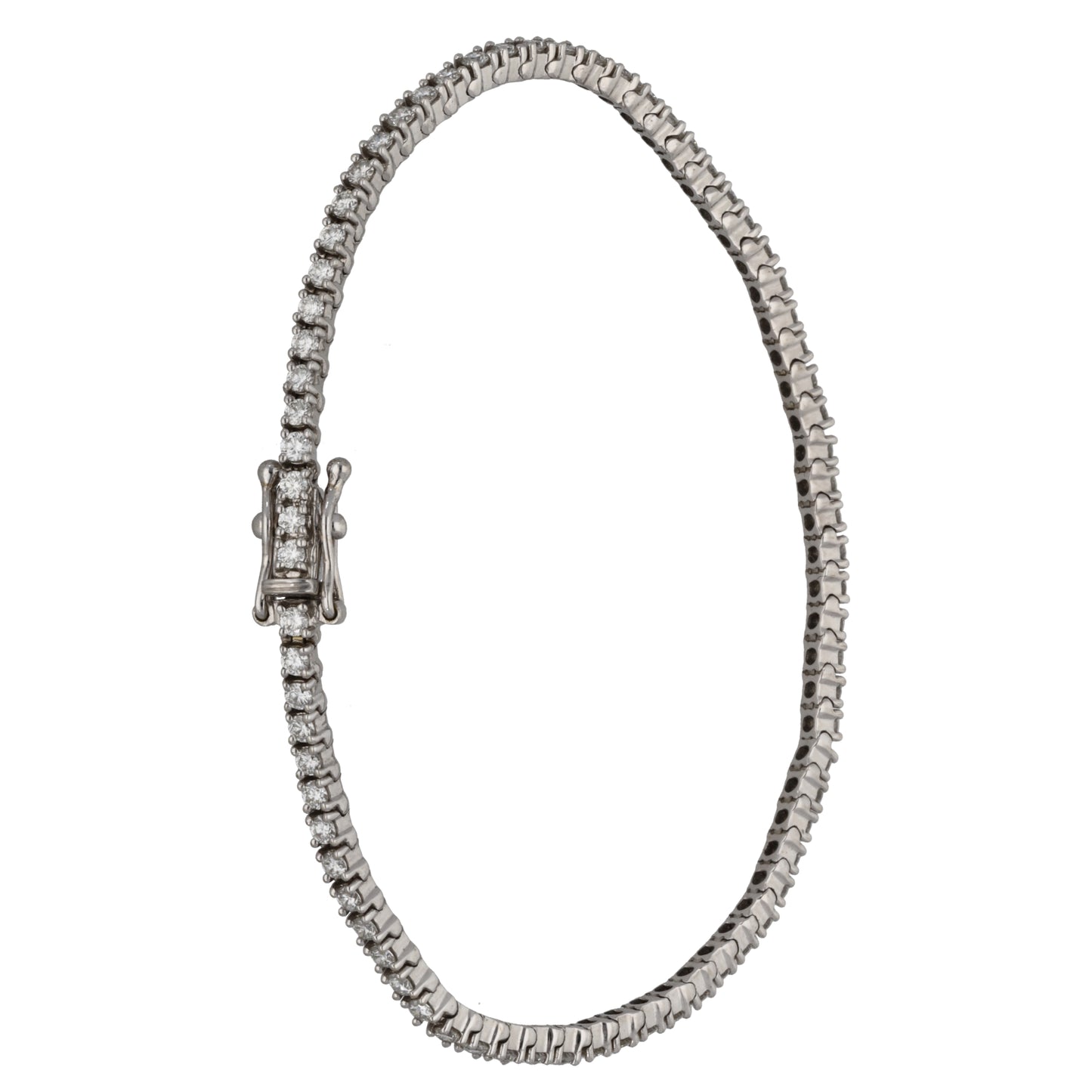 14ct White Gold 2.22ct Diamond Line/Tennis Bracelet