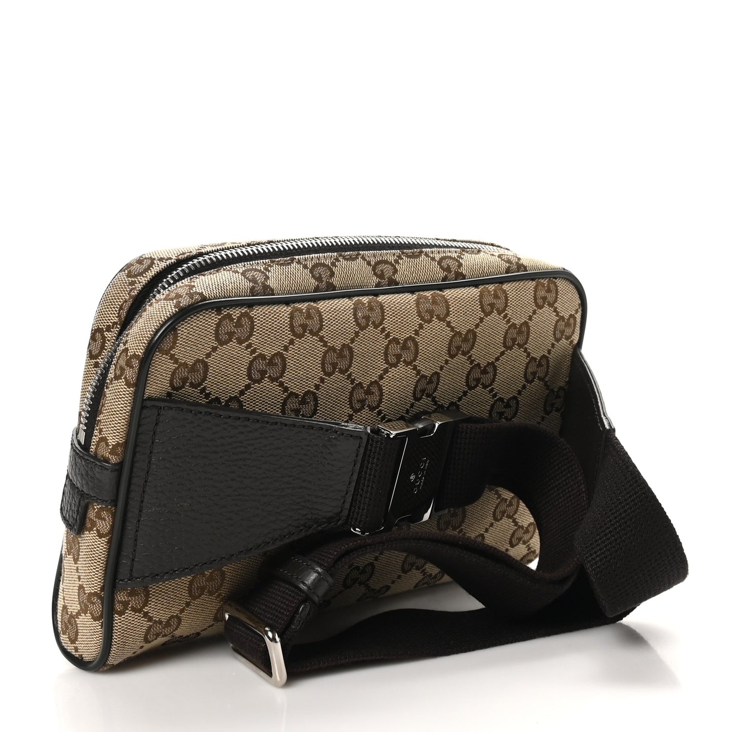 Gucci Waist Pouch GG Monogram Canvas Bag - Brown