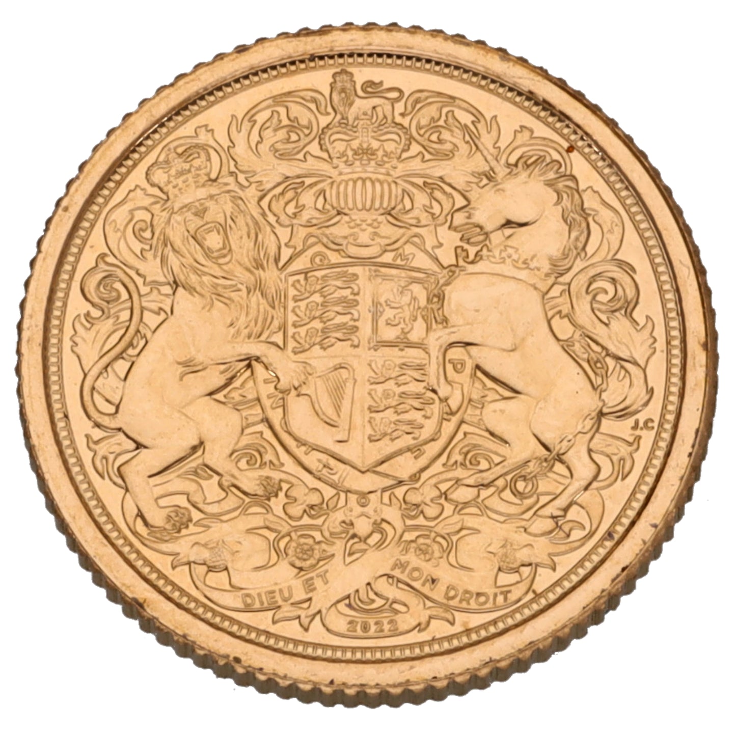 22ct Gold King Charles III Quarter Sovereign Coin 2022