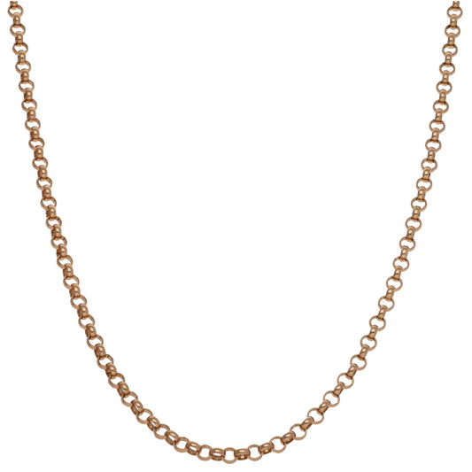 9ct Rose Gold Belcher Chain 14"