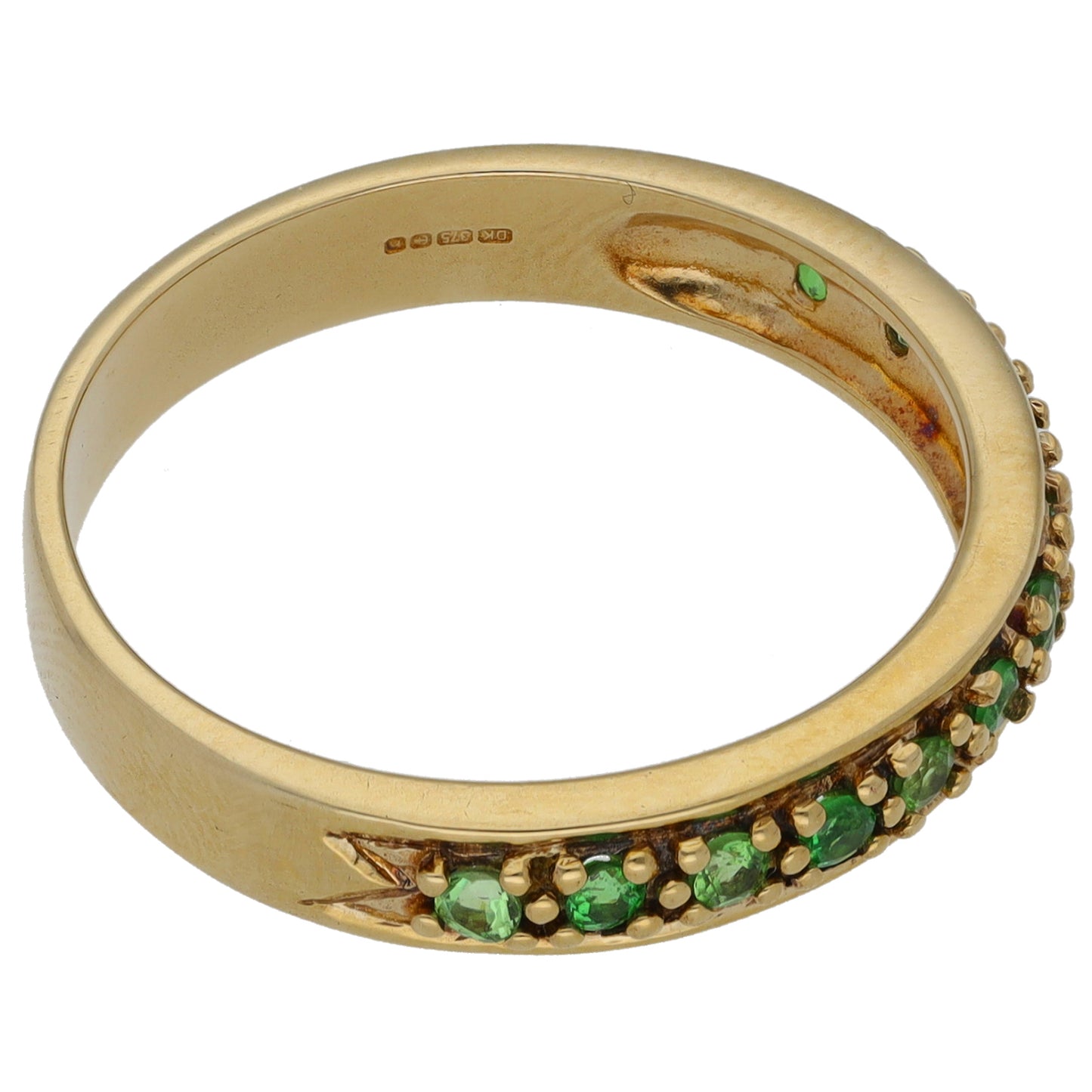 9ct Gold Imitation Half Eternity Ring Size T