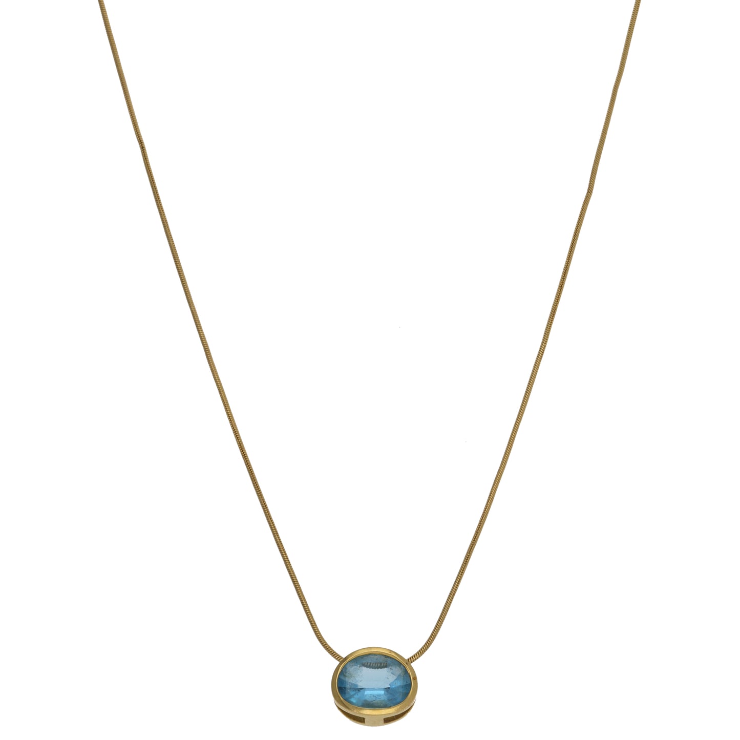 18ct Gold Topaz Fancy Necklace 16"
