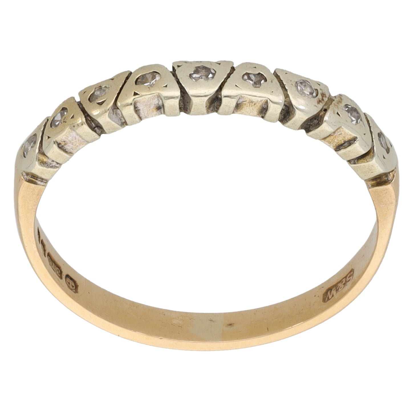 9ct Gold 0.09ct Diamond Alternative Ring Size N