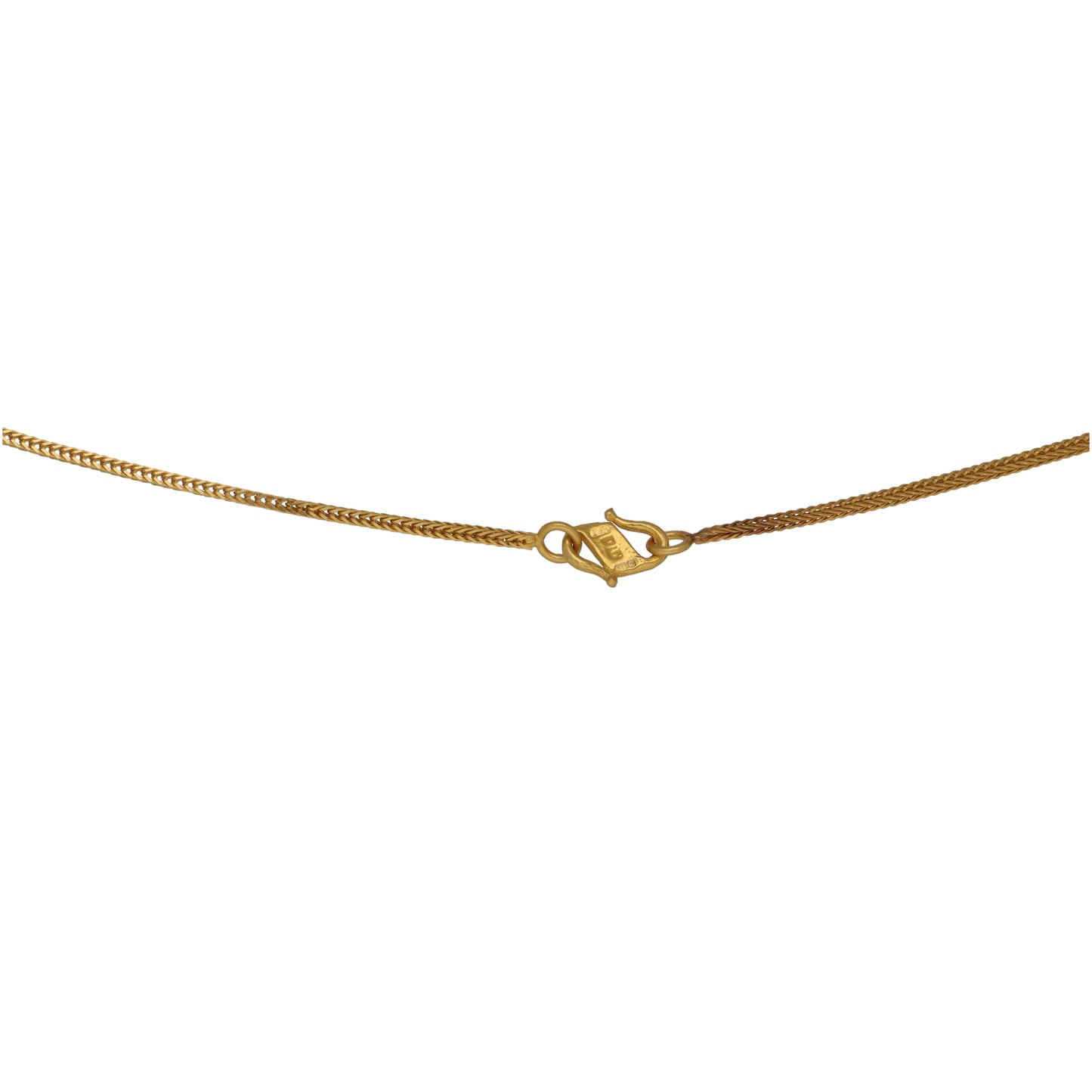 Gold fine link chain with spring-ring clasp
