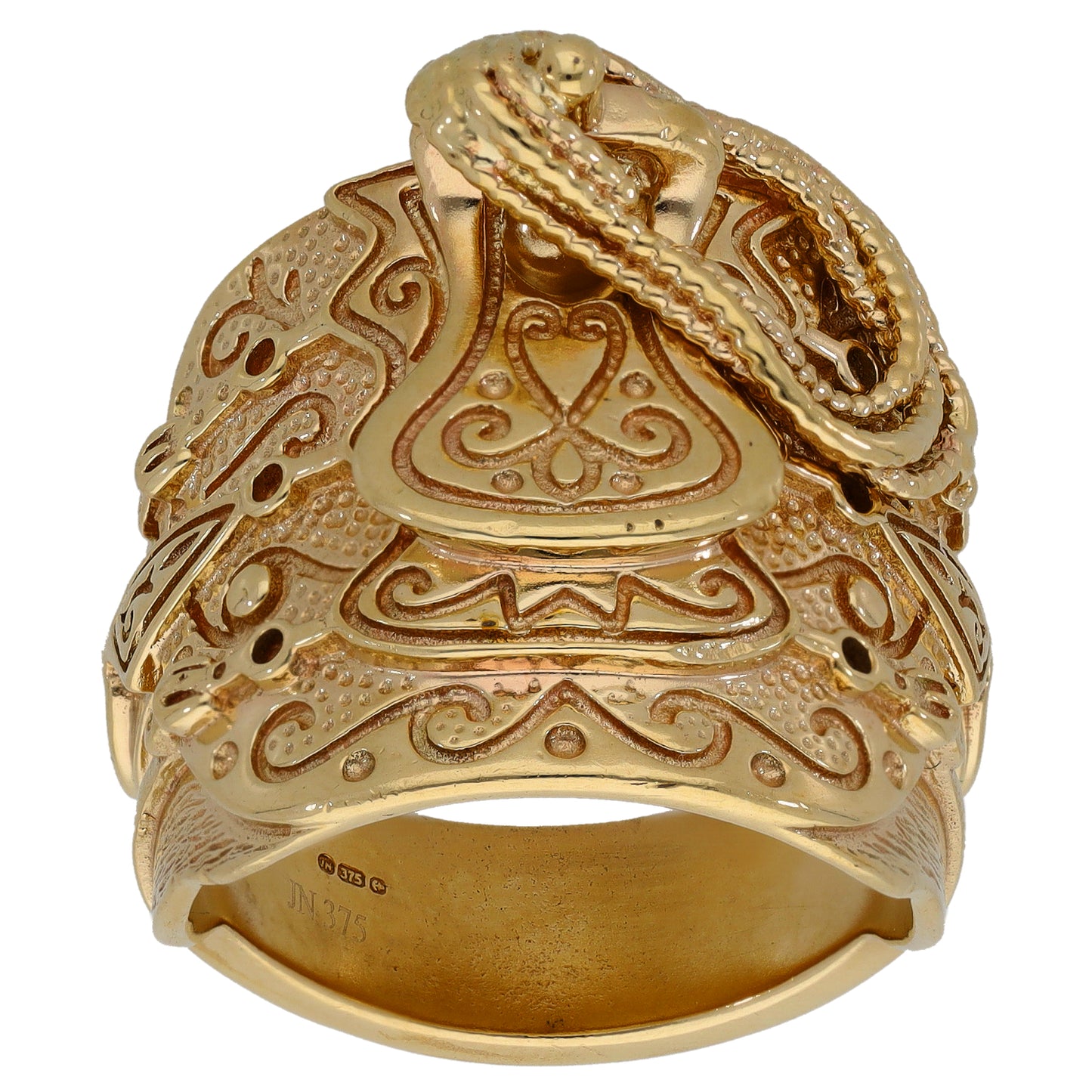9ct Gold Saddle Ring Size X