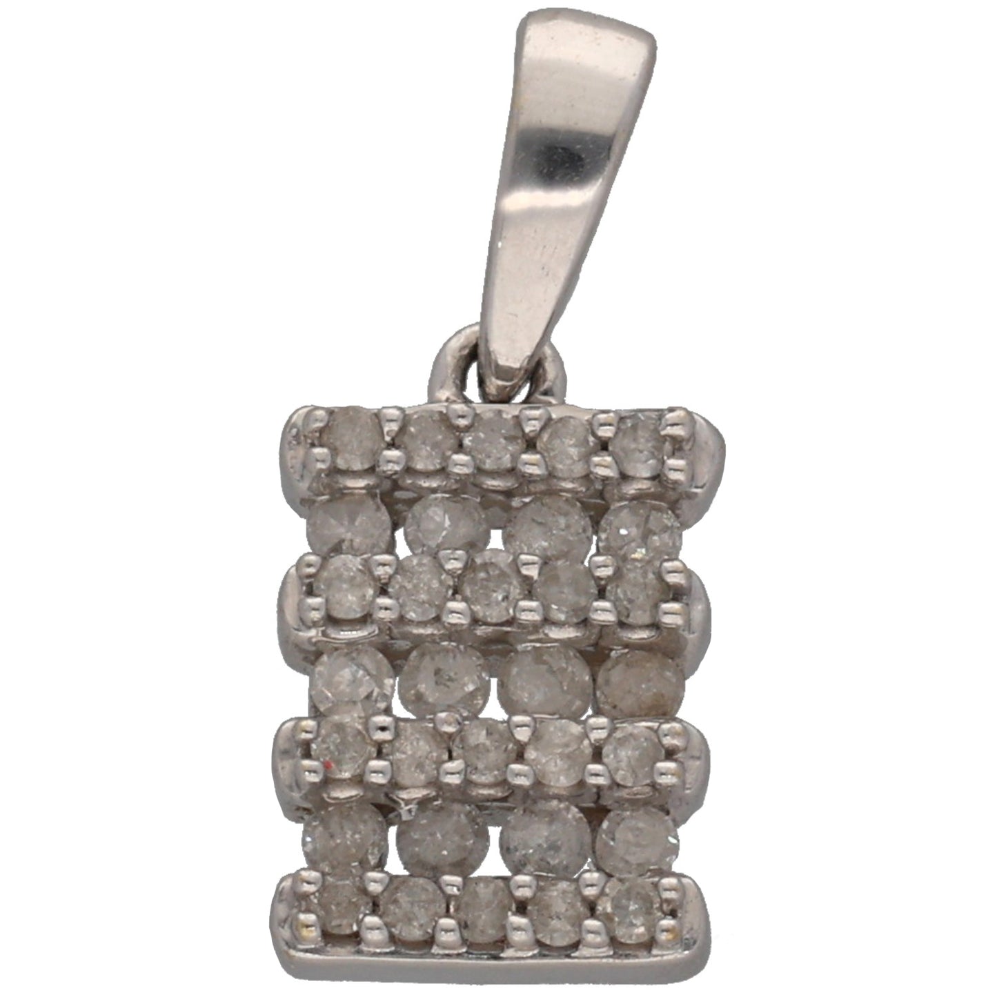 9ct White Gold 0.16ct Diamond Dress/Cocktail Pendant