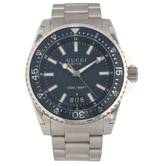Gucci Dive YA136203 45mm Stainless Steel Watch