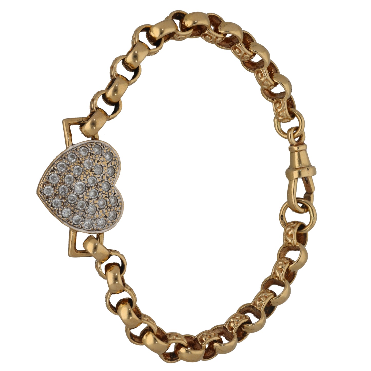 9ct Gold Cubic Zirconia Fancy Bracelet