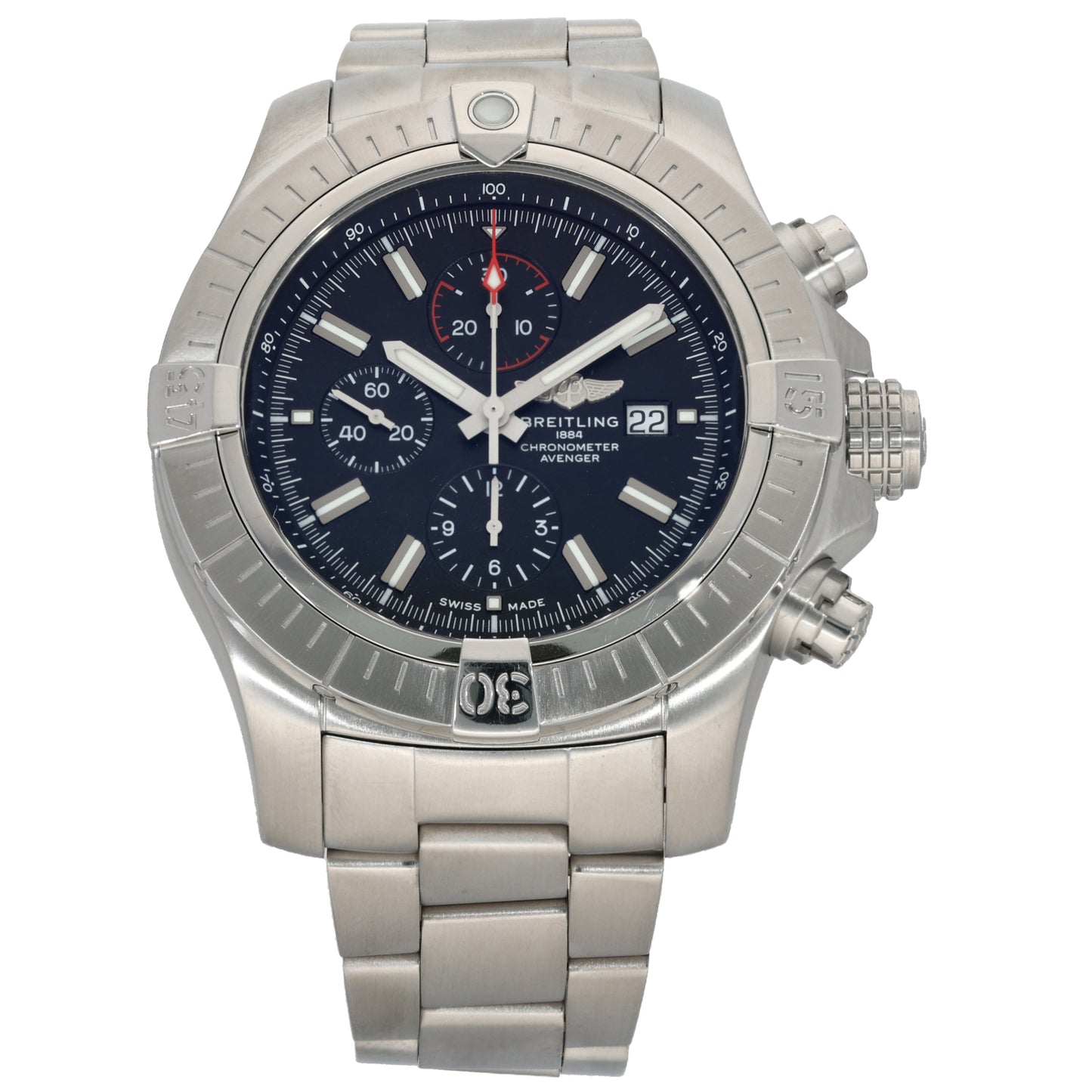 Breitling Super Avenger A13375 48mm Stainless Steel Watch
