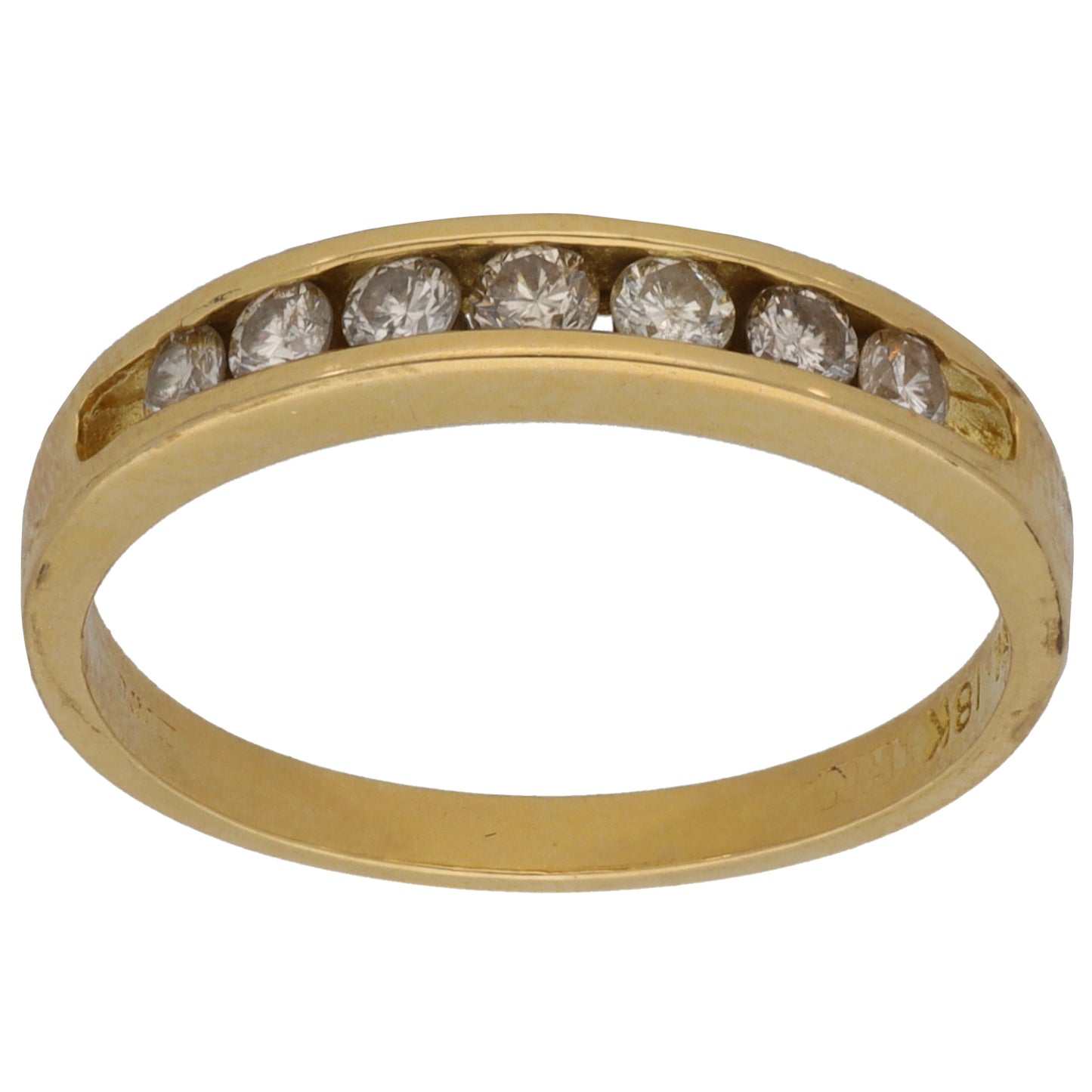 18ct Gold 0.21ct Diamond Half Eternity Ring Size N