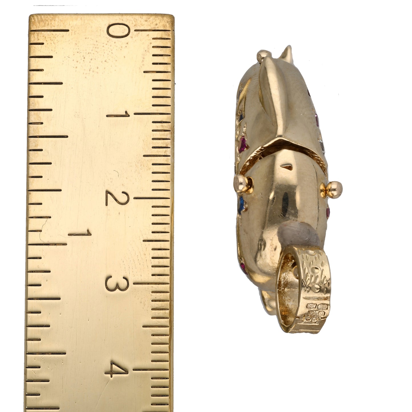 9ct Gold Imitation Gems Dolphin Pendant