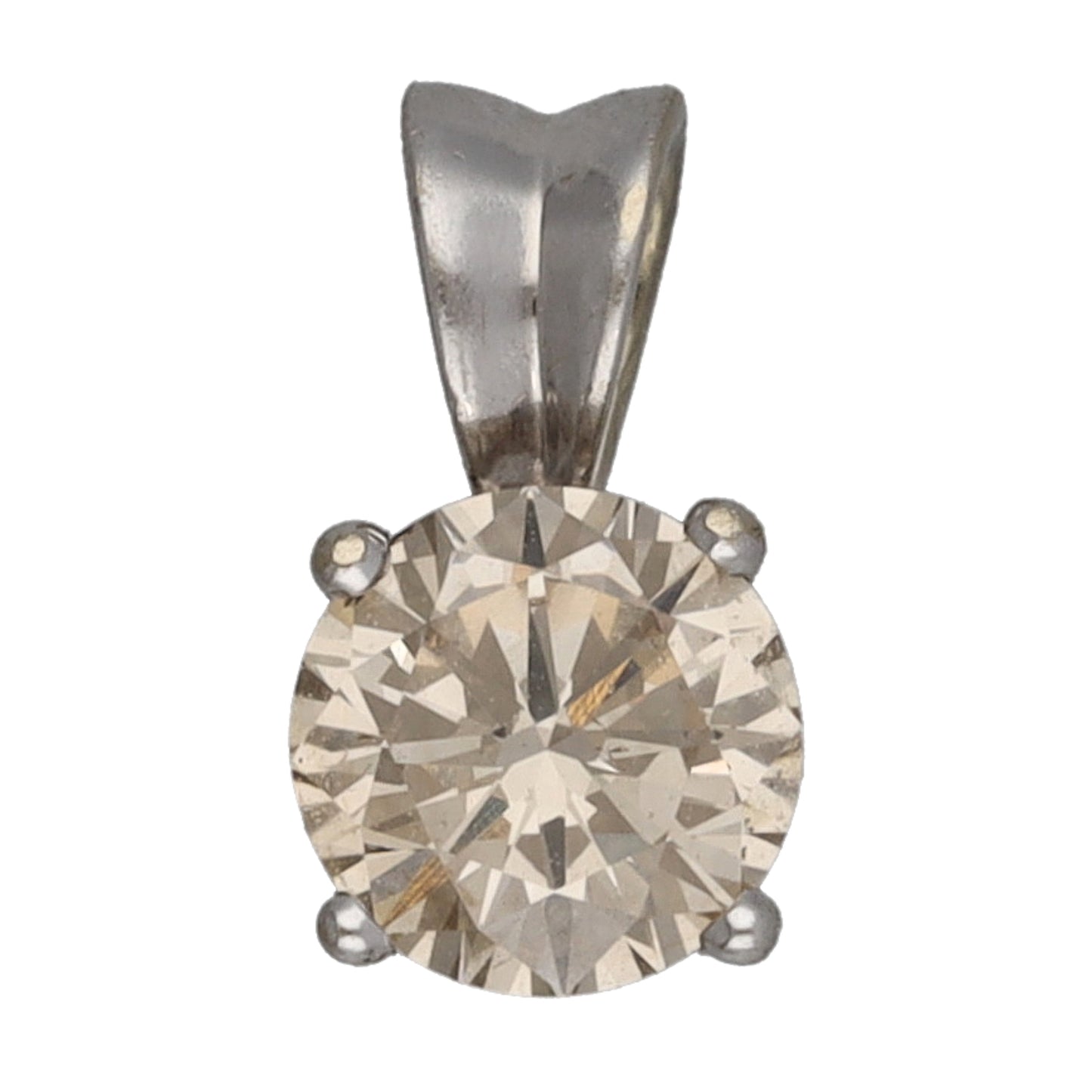 18ct White Gold 0.70ct Diamond Solitaire Pendant