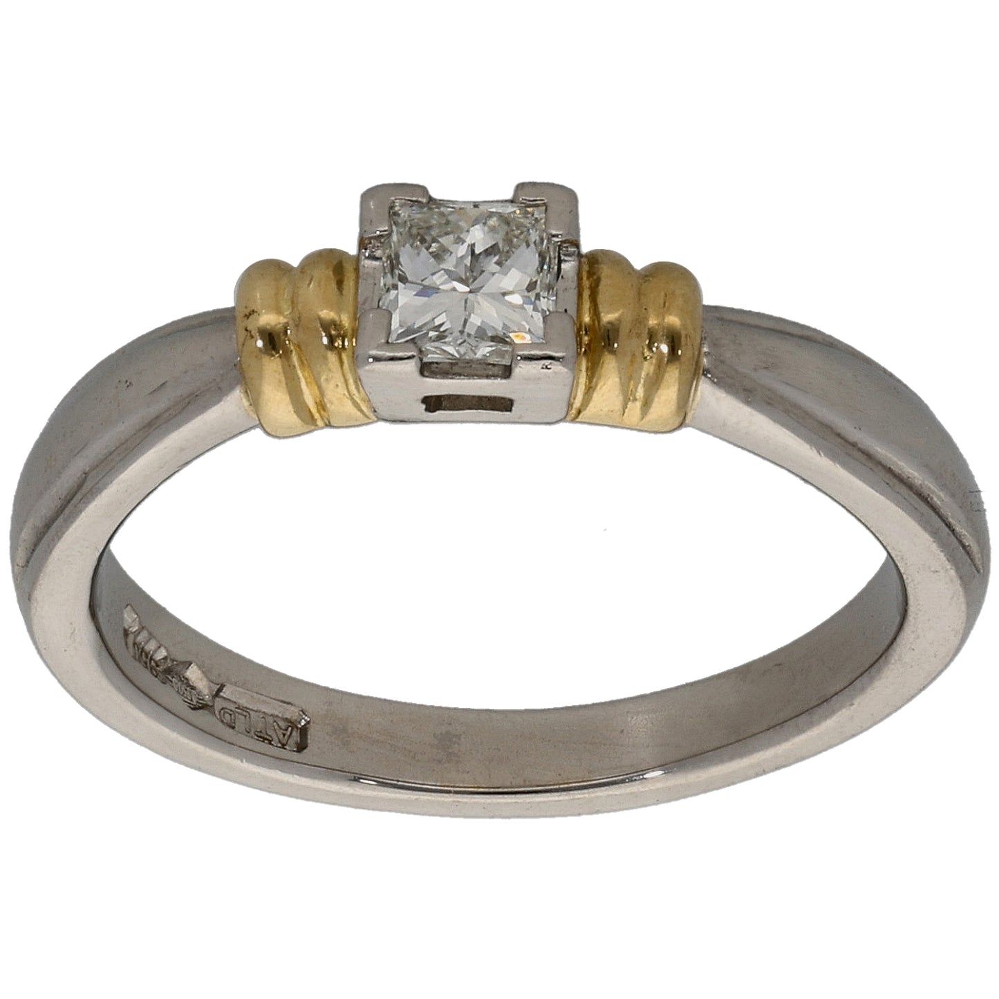 Platinum 0.25ct Diamond Solitaire Ring Size O