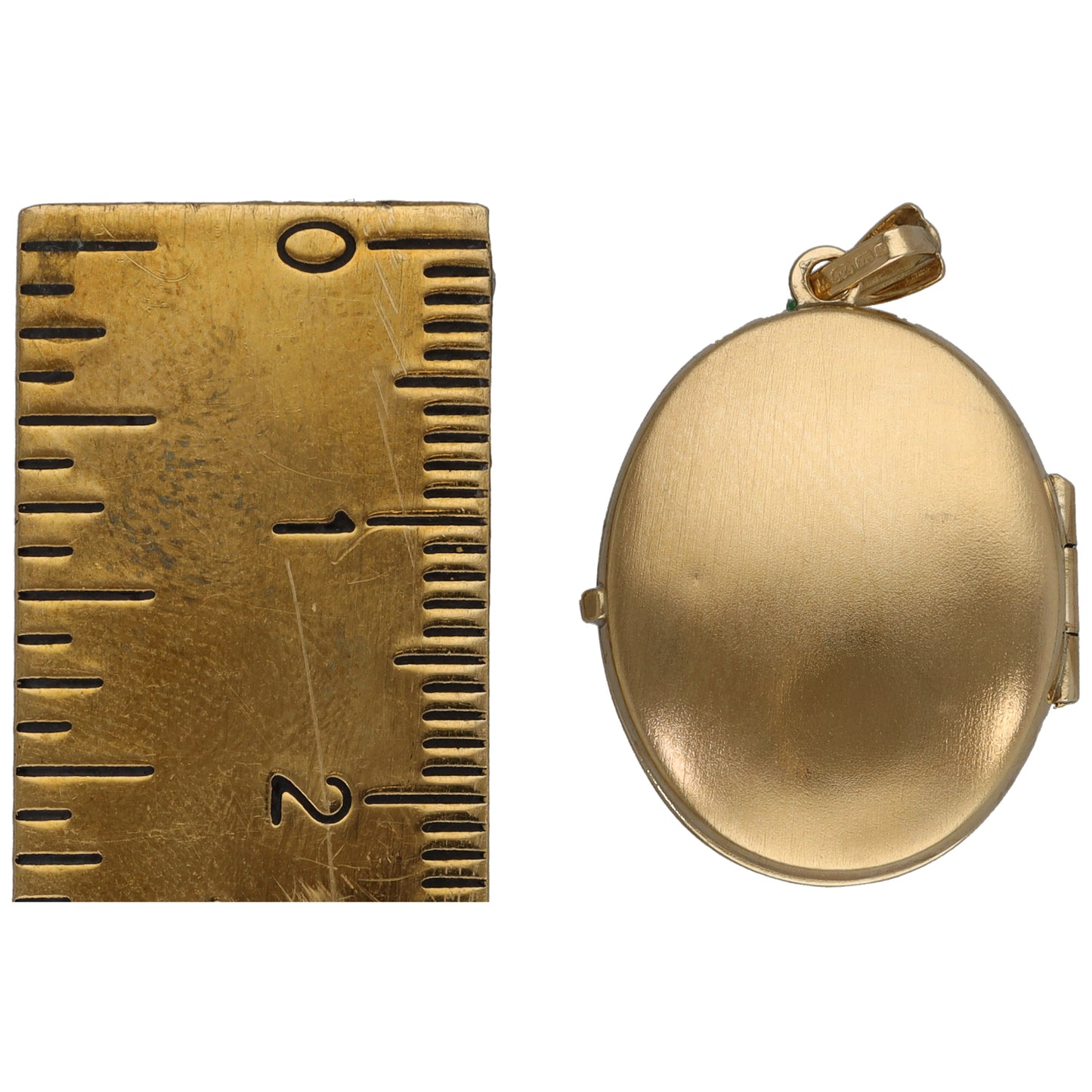 9ct Gold Patterned Locket Pendant