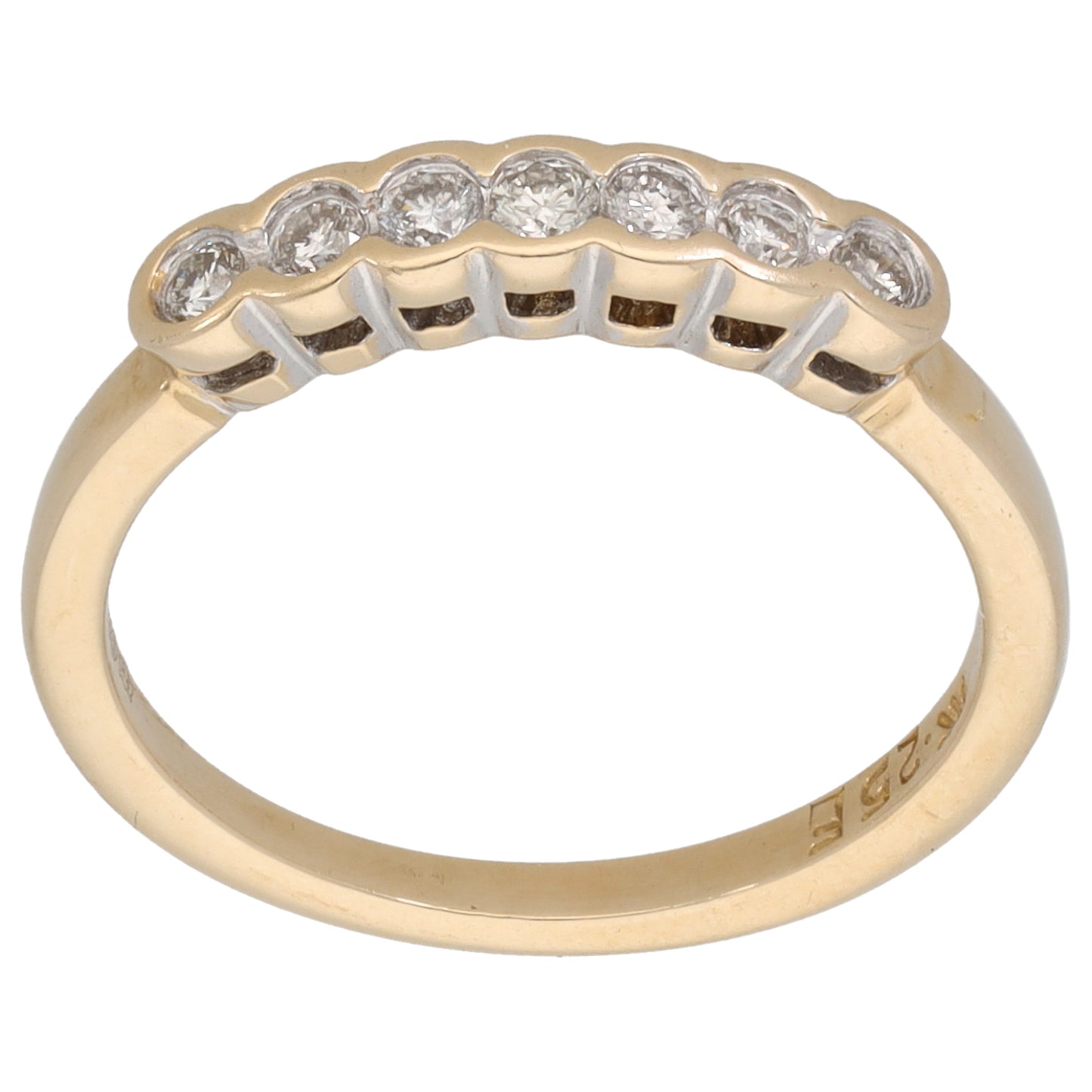 9ct Gold 0.25ct Diamond Half Eternity Ring Size M