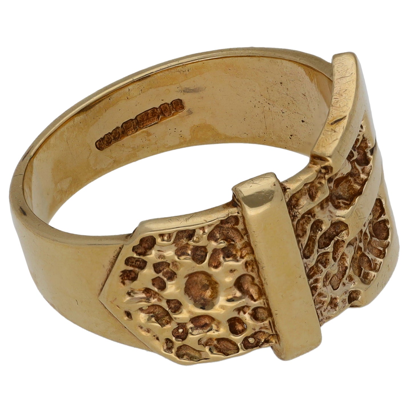 9ct Gold Buckle Ring Size O