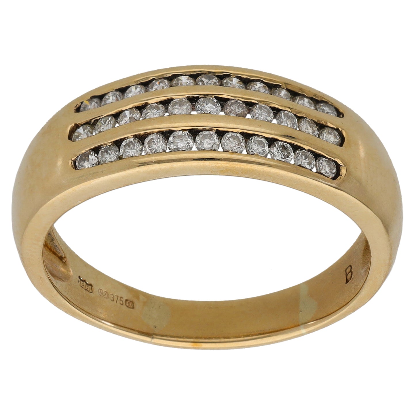 9ct Gold 0.47ct Diamond Alternative Ring Size V