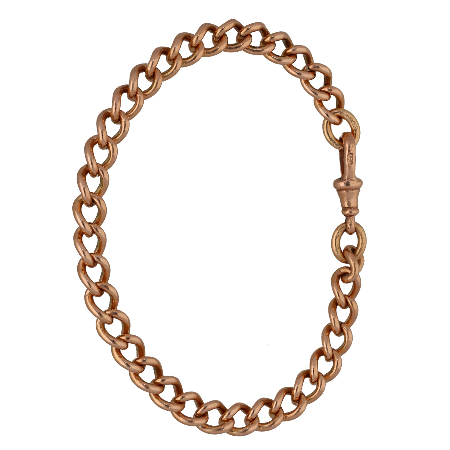 9ct Rose Gold Curb Bracelet