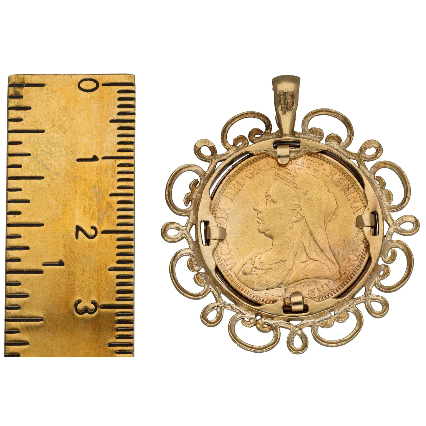9ct Gold Full Sovereign Coin Pendant