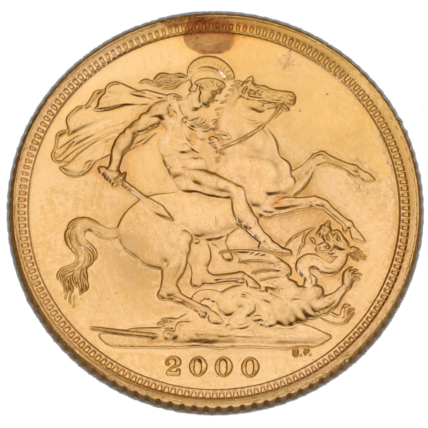 22ct Gold Queen Elizabeth II Full Sovereign Coin 2000