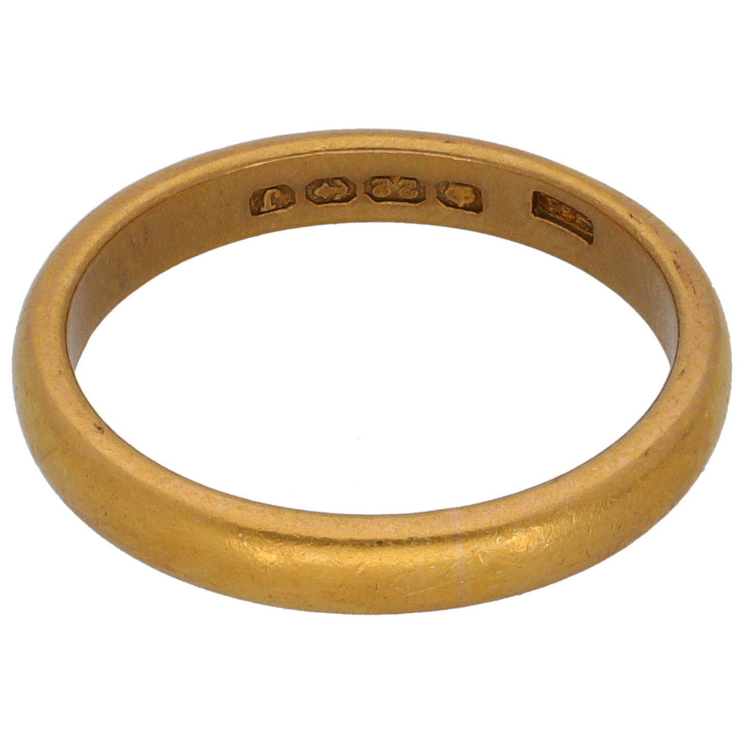 22ct Gold Plain Wedding Ring Size N