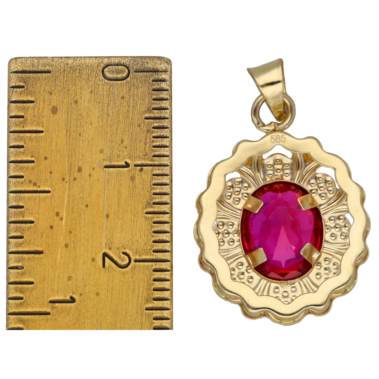 14ct Gold Imitation Gem Dress/Cocktail Pendant