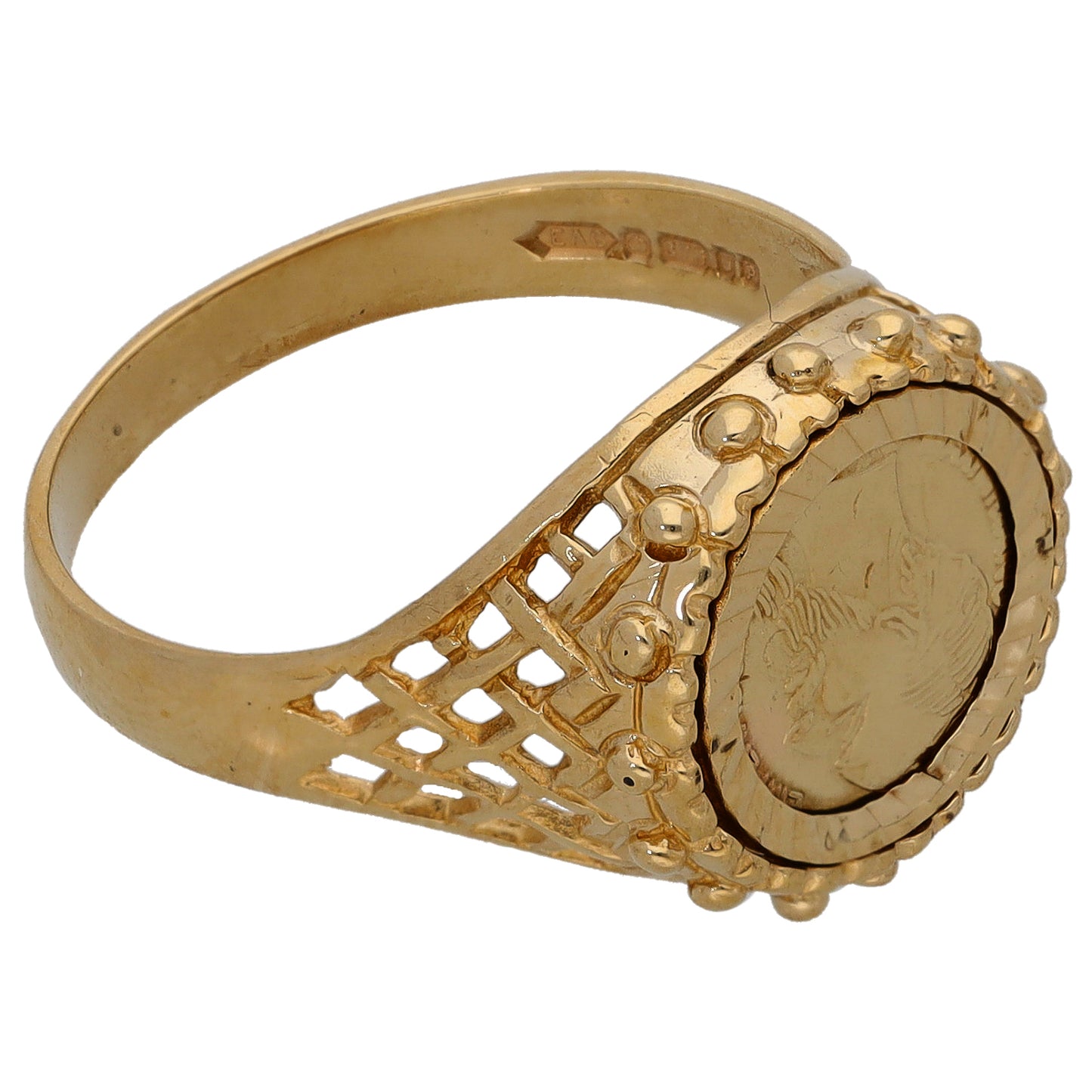9ct Gold Alternative Ring Size O