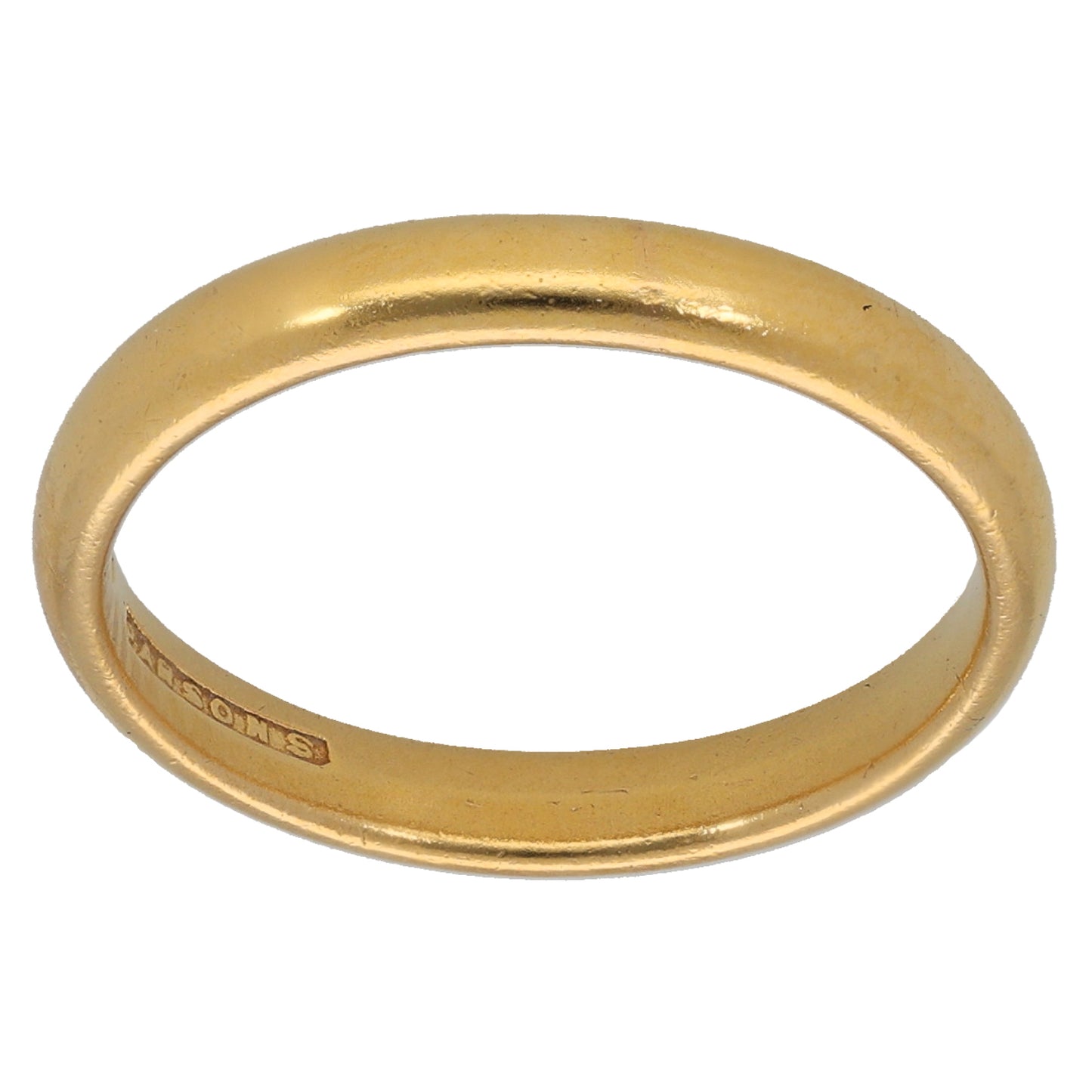 22ct Gold Plain Wedding Ring Size Q